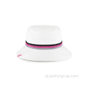 tkany pasek bawełniany diagonalny biały kapelusz typu bucket